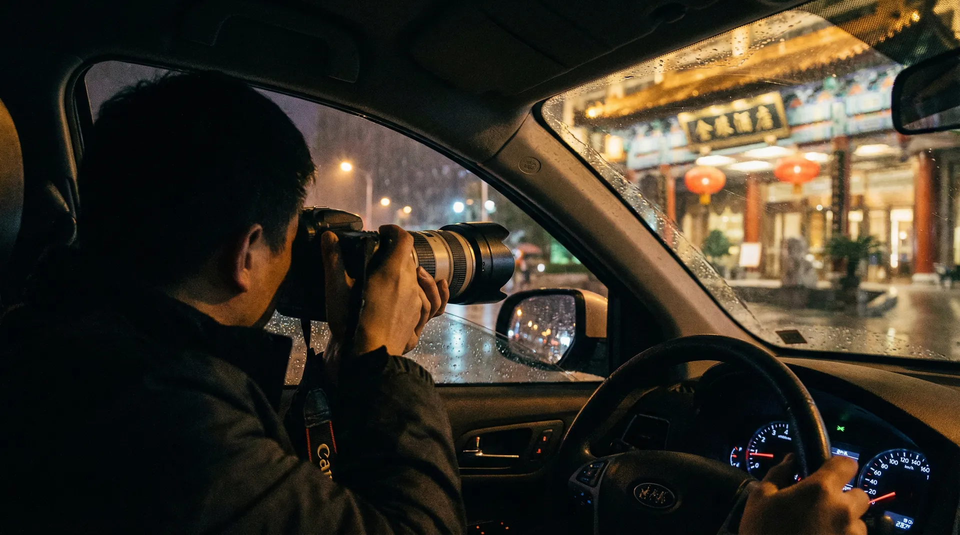 唐心vlog - 记者深夜跟踪拍摄明星行踪